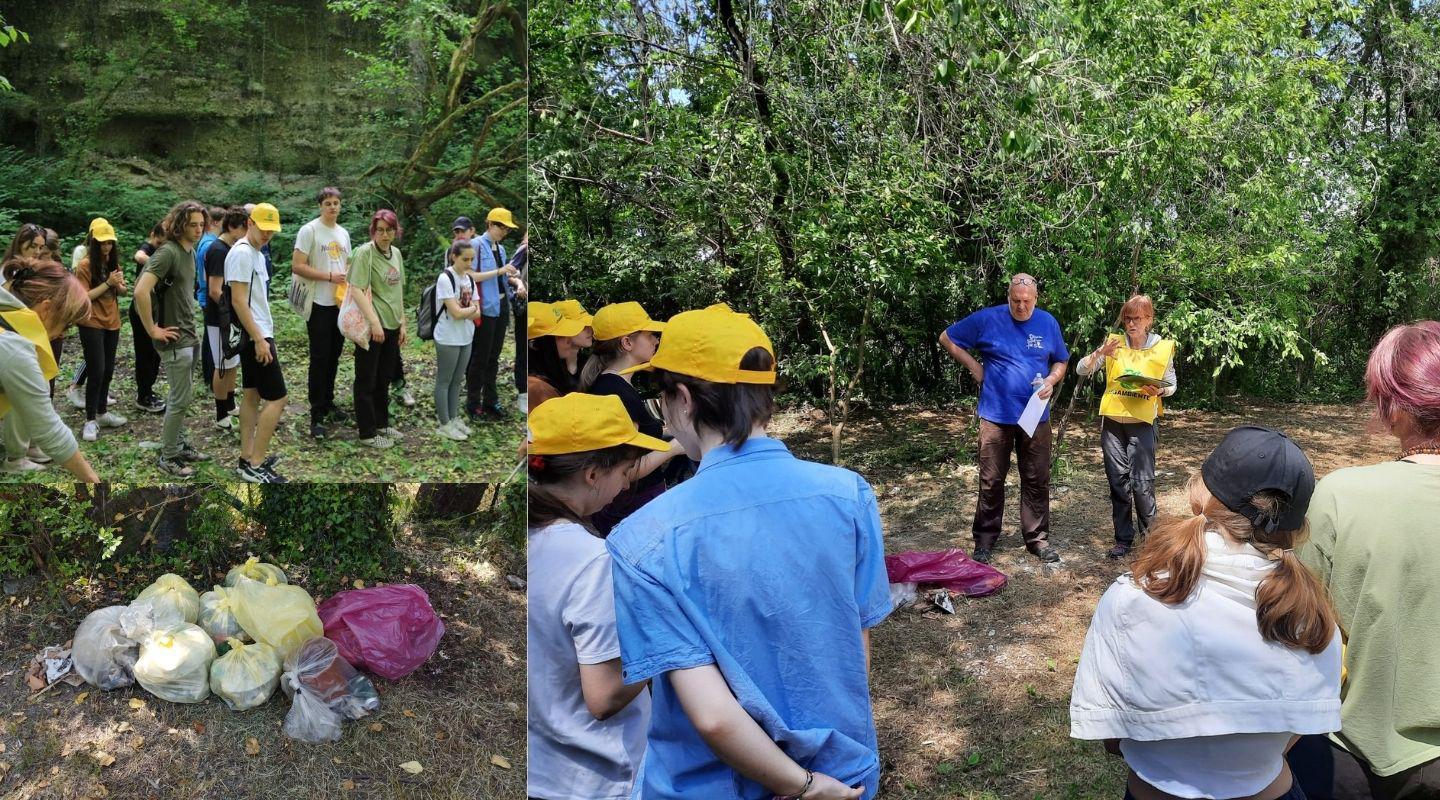 Immagine per Rifiuti in riva all'Isonzo, gli studenti ripuliscono il parco di Campagnuzza